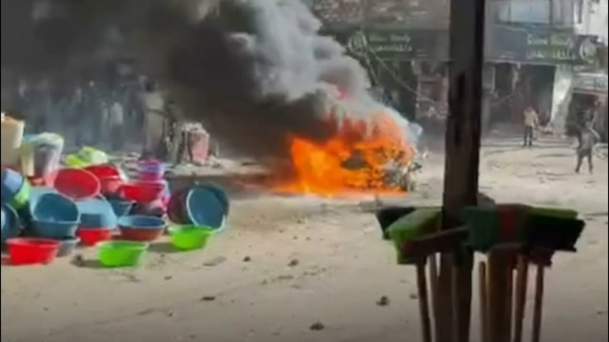 Two Palestinian are people killed by the israelis in an airstrike on a civilian vehicle in a populated street market in Sheikh Radwan, Gaza