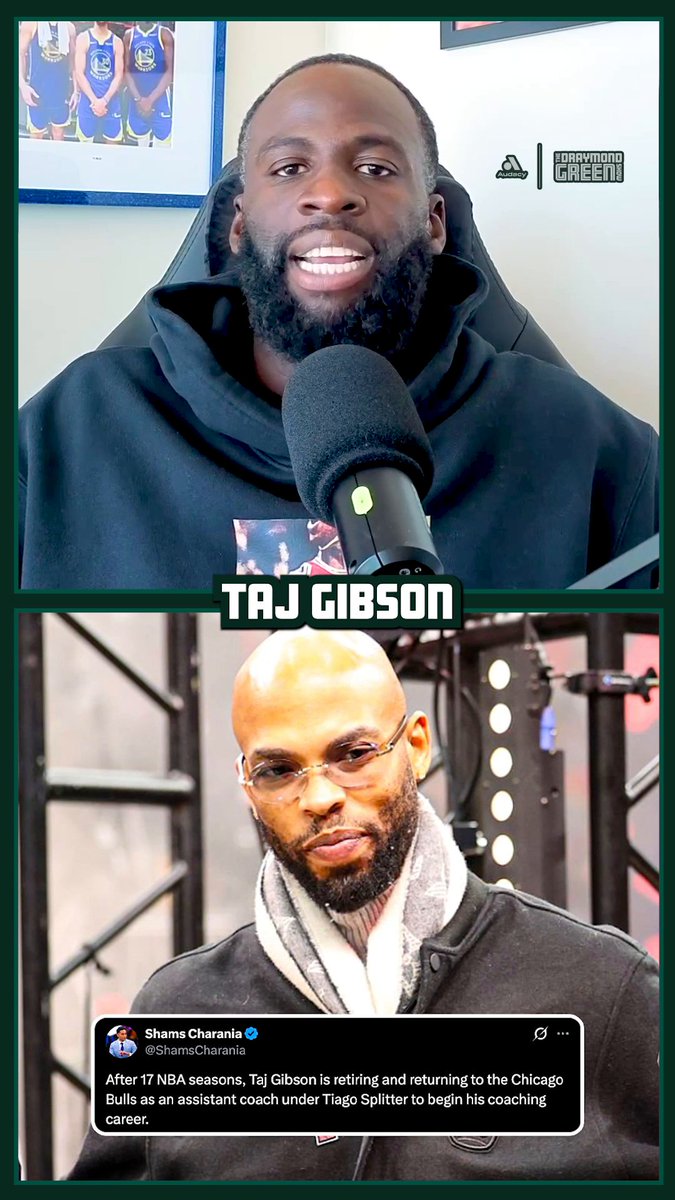 Draymond reacts to Taj Gibson's Retirement "Taj Gibson is one of the very few players in my career that I asked to switch off of... Taj Gibson along with Demar DeRozan, I ended their college careers... and I think once I got to the NBA, he had like this inside anger, vendetta towards me, it's like a switch flips... I asked Jermaine O'Neal, 'J.O. please switch with me, Imma go guard Joakim Noah, you please guard Taj Gibson, I cannot get a stop' so needless to say, Taj, congrats on a great career, cheers to an incredible retirement brotha." 📺 Watch on YouTube | 🎧 Listen everywhere podcasts are available