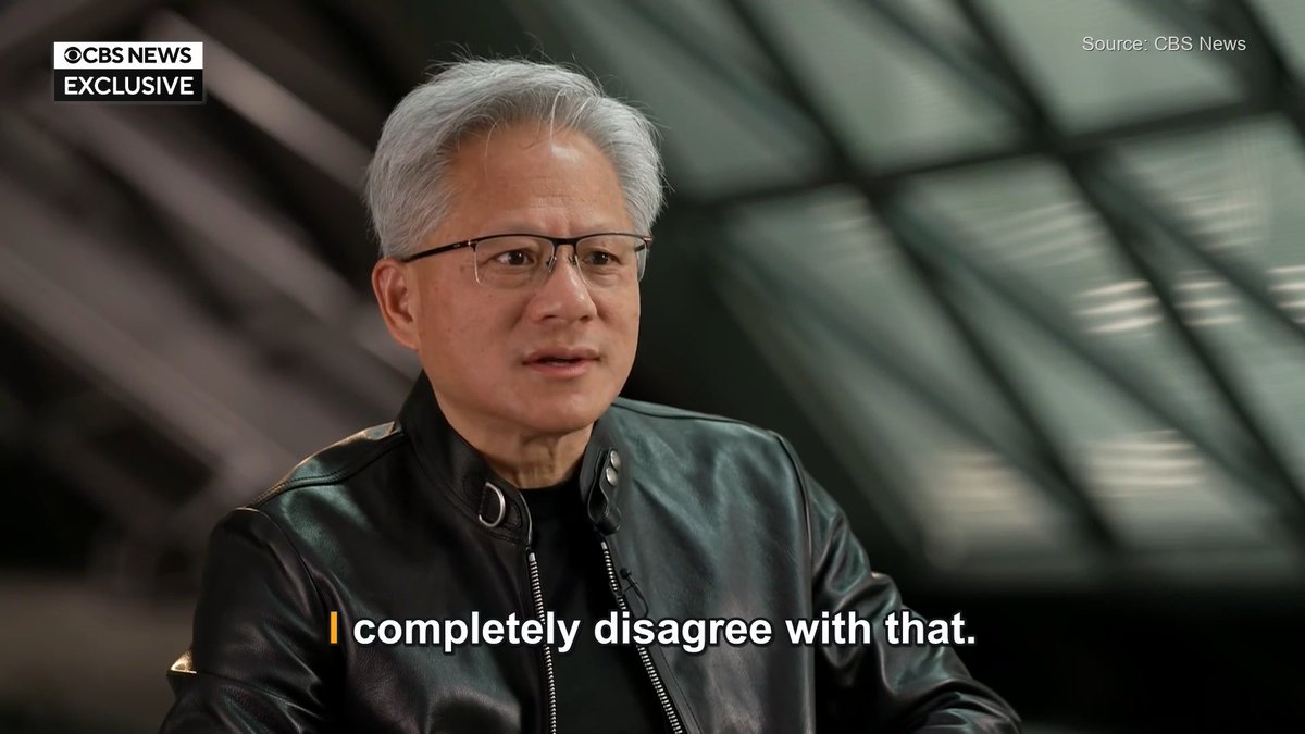 Nvidia CEO Jensen Huang says there is a “0% chance” AI ends the world in 2030. Some of the people pushing those warnings have “ulterior reasons.”
