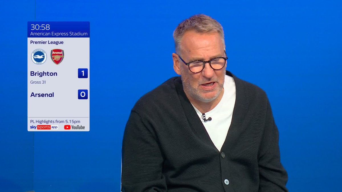 🗣️ "WHAT A GOAL!" Pascal Groß stuns Arsenal and Paul Merson with a stunning finish to put Brighton ahead.
