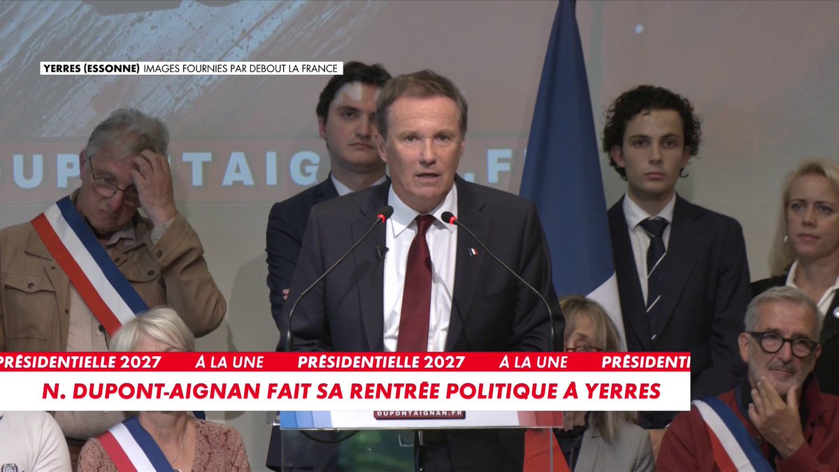 «Un pays qui ne maîtrise plus ses frontières, sa monnaie, son budget (...) ne peut plus gouverner et faire le bonheur de ses citoyens» : les premiers mots de Nicolas Dupont-Aignan lors de sa rentrée politique Toute l'info est à retrouver sur