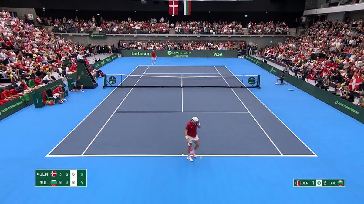 Rune Returns 🇩🇰 Holger comeback to defeat Grigor Dimitrov 3-6, 6-3, 7-6(4) to level Denmarks tie against Bulgaria in World Group I at 2-2.