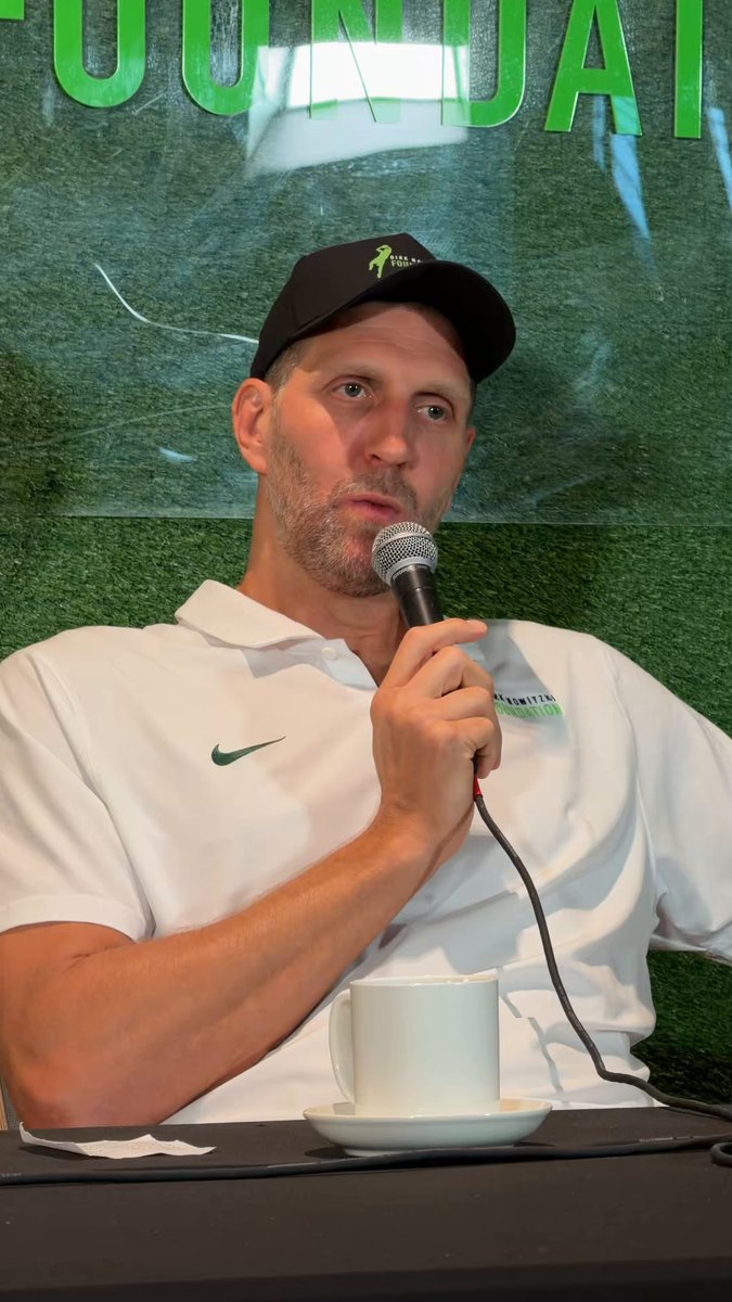 Dirk Nowitzki shares that he has open communication with Cooper Flagg and is “always in his corner”.