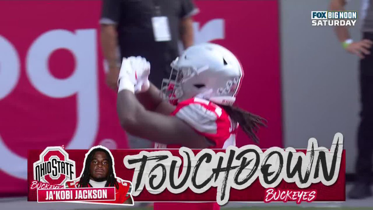 That was easy 😤 Ja'Kobi Jackson runs it in for the score to cap No. 6 Ohio State Football's first drive of the day. Watch on FOX