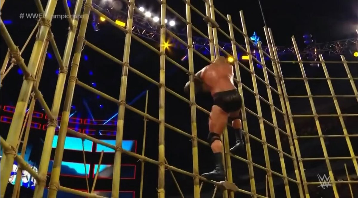 The Great Khali returns for the first time in 3 years to help Jinder Mahal retain The WWE Championship against Randy Orton inside The Punjabi Prison at Battleground (2017).