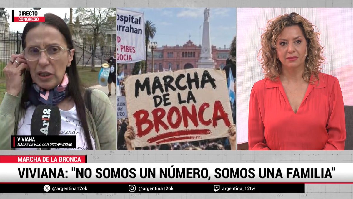 "¿Cómo le vas a decir 'agarrá la pala' a una jubilada que trabajó toda su vida y tiene dos hijos con discapacidad?Llegué a un límite. Voy a ir hasta las últimas consecuencias por mis hijos". El duro testimonio de una madre con hijos discapacitados en la previa de 'La Marcha de la Bronca'.