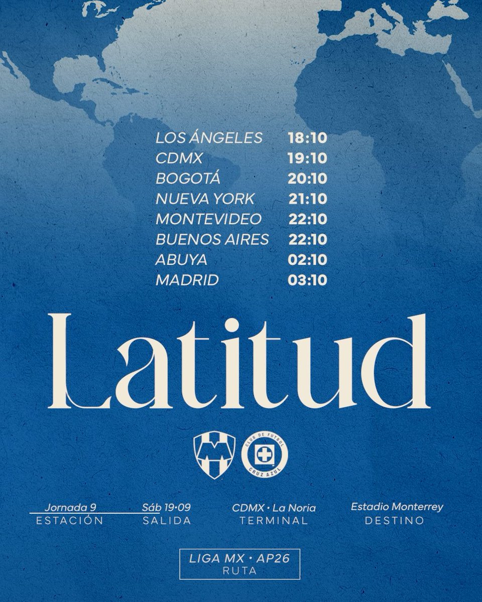 Los horarios para el encuentro de hoy. ⏰💙