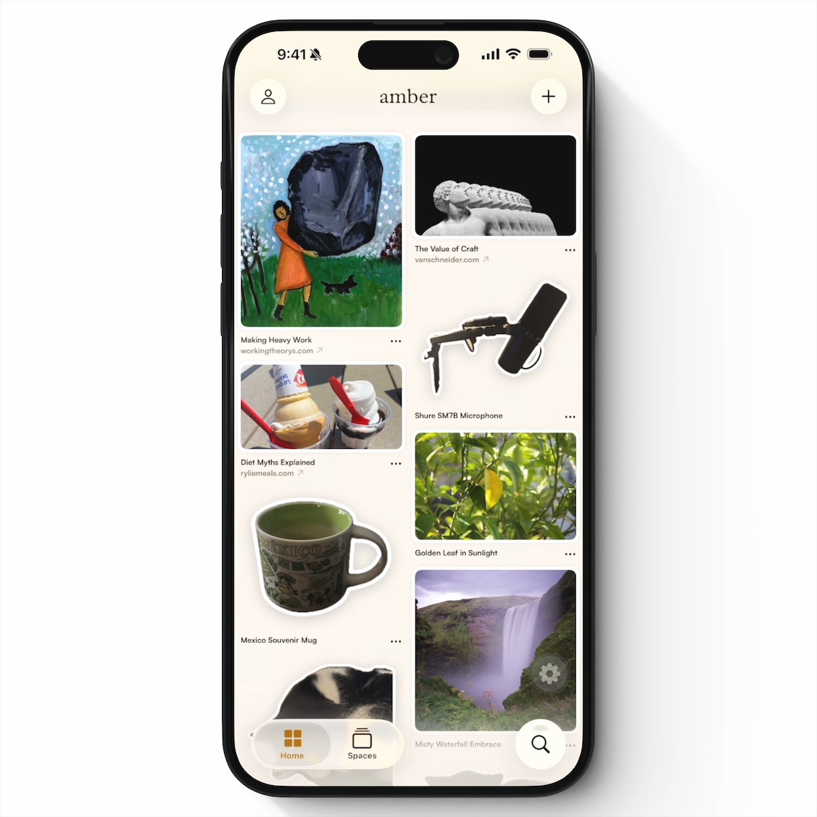 The power of 𝝠 Expo + LLMs is staggering. Nathan Schroeder built this app a day. It's called Amber and it's a place to save almost anything and let AI organize it all for you. Built on Expo + Convex + + AI SDK.