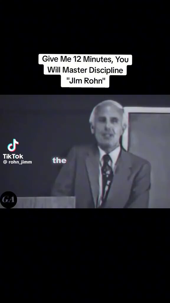 Give me 12minutes of your time and you will master discipline. ~Jim Rohn