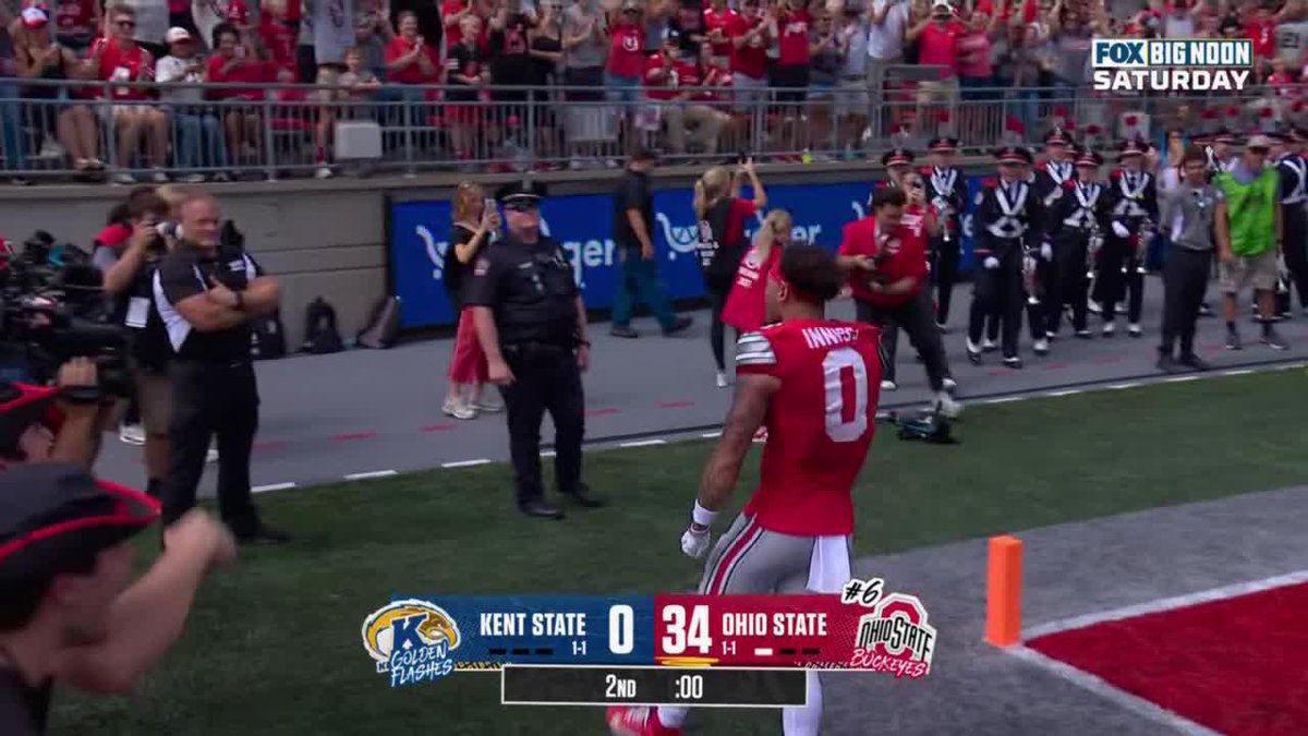HAIL MARY TO END THE HALF 😱 Brandon Inniss hauls in the Julian Sayin long toss to put No. 6 Ohio State Football up 35-0 at halftime. Watch on FOX