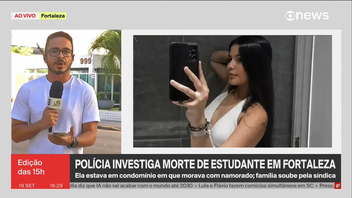 Estudante de 22 anos é encontrada morta em condomínio onde morava com namorado em Fortaleza, diz família, que foi comunicada pela síndica. A vítima foi encontrada no pátio. ➡ Assista ao #JornalGloboNews na TV e no Globoplay