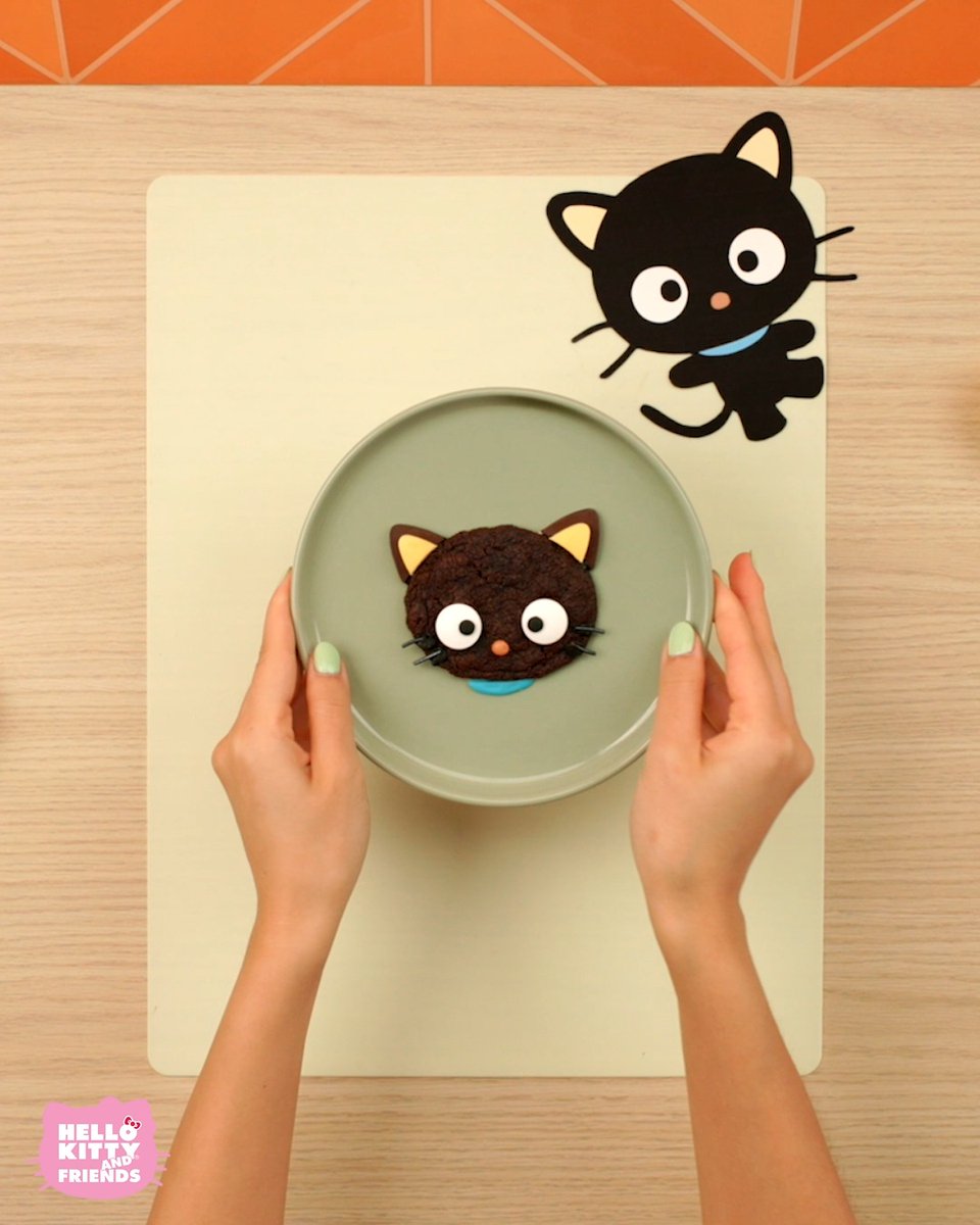Chocolate cookies just got a whole lot cuter 🍪🍫 Learn how to make your own Chococat inspired sweet treats on the Hello Kitty and Friends YouTube channel: