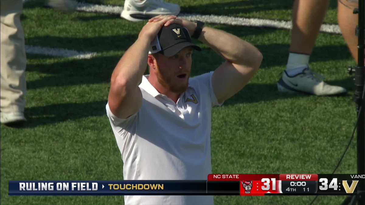 What. Just. Happened?!?! Vanderbilt forces the fumble in the waning seconds and recovers it in the end zone! 😱