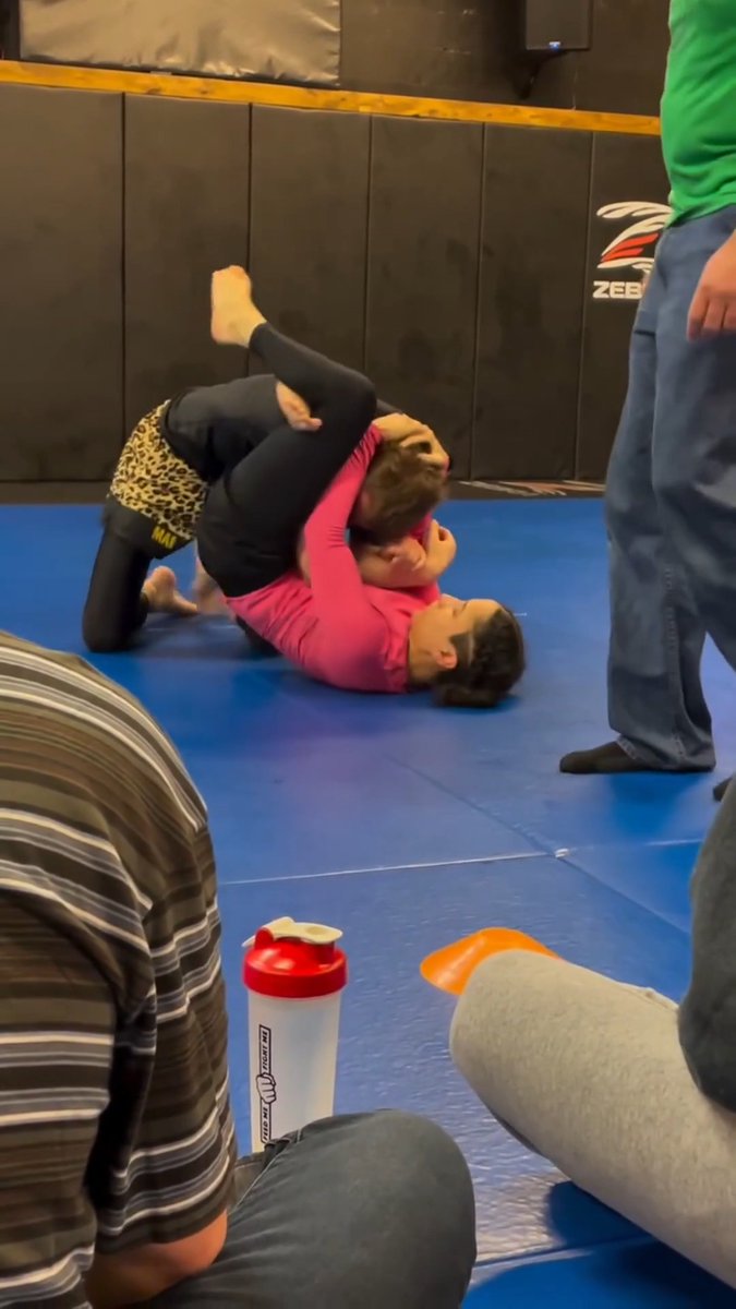 Girl Submits A Boy With A Triangle Choke