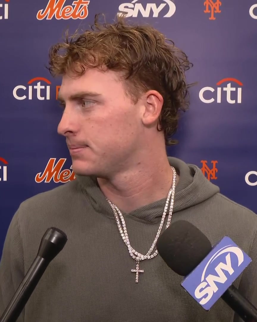 "Even though we're out of it, we've still got the best fans in the world." Carson Benge talks about the fan reaction to him breaking the Mets' rookie hit record: