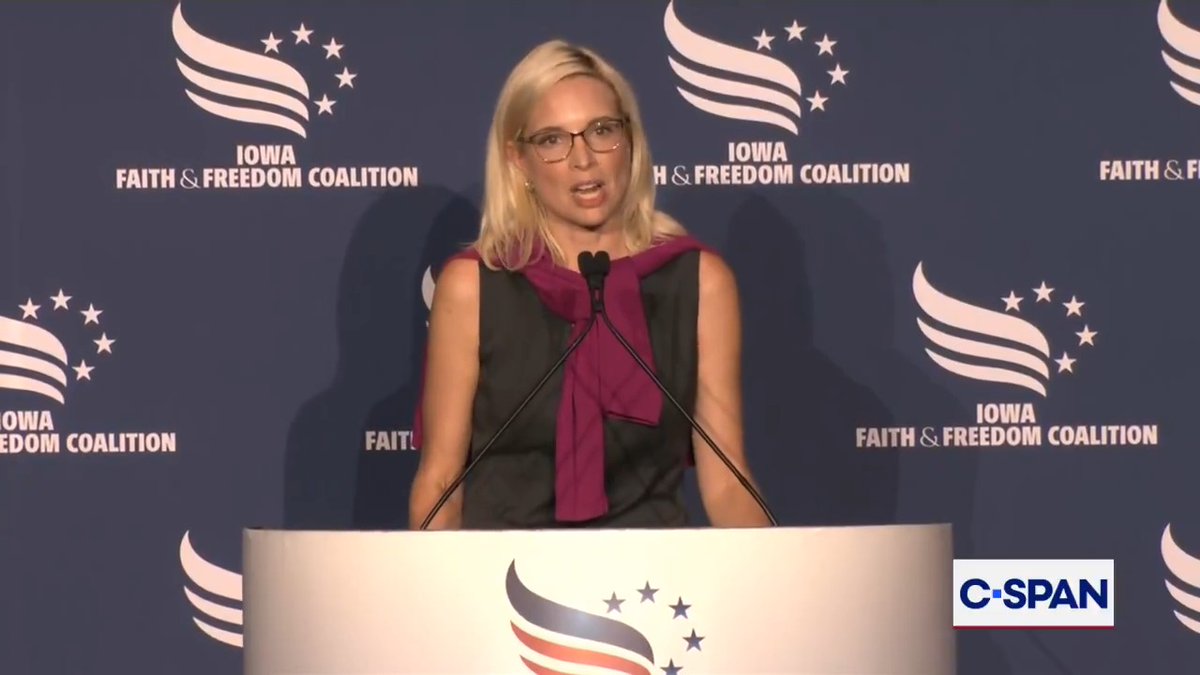 U.S. Sen. candidate Ashley Hinson (R-IA) talks about opponent Josh Turek (D-IA) and his spending in their Senate race: "They think that they can buy this seat and they can buy this election... We can't let that happen and that's what I'm counting on you for."