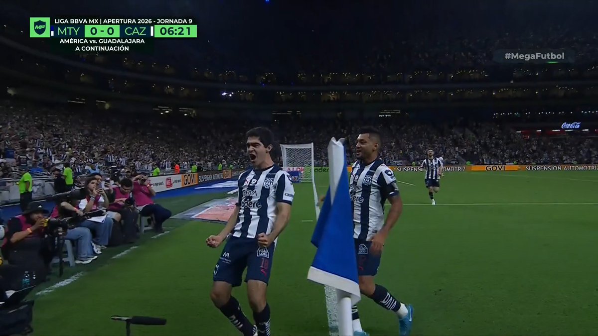 ¡Los Rayados Fuerzas Básicas presentes! Ⓜ️ César Garza abre el marcador del partido.🔥 #GolRayado