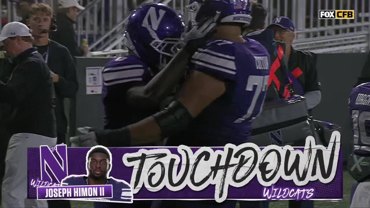 AIDAN CHILES ➡️ JOSEPH HIMON (x3️⃣) 🔥 Three touchdowns between Chiles and Himon as Northwestern Football finds the end zone again! Watch on Fox