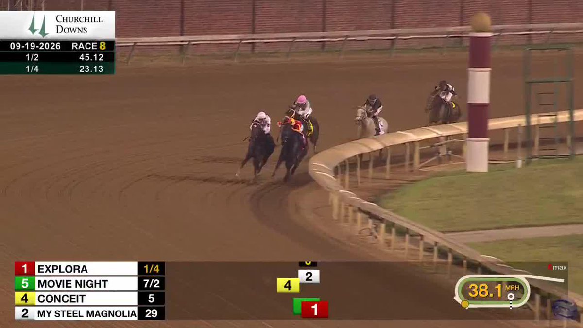 📸 Photo finish in the Dogwood S. (GIII)! CONCEIT wins a thriller with Mario Gutierrez aboard, trained by Brad H. Cox Racing. #TwinSpiresReplay