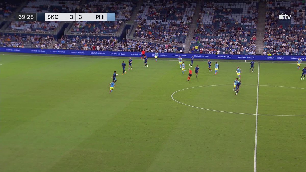 Quinn Sullivan rabona assist. Milan Iloski game-tying goal. Incredible scenes in KC. 3-3! 📺 Apple TV: