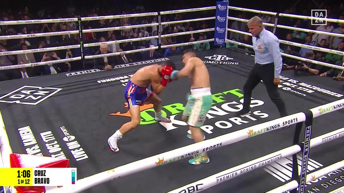 PITBULL STARTING OFF HOT WITH A KNOCKDOWN 🥵 #PitbullBravo | Live NOW on DAZN ▪️