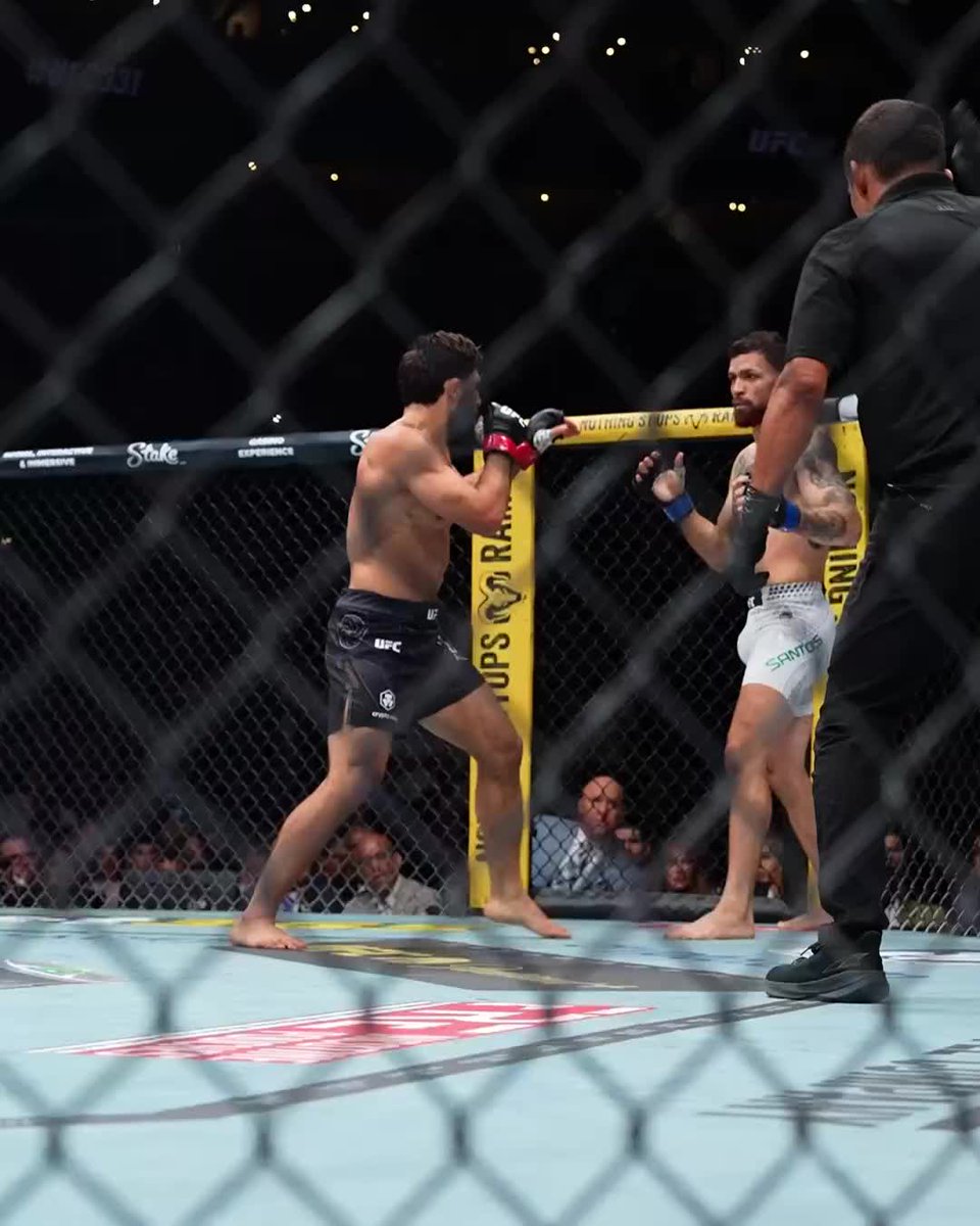 STANDING ELBOW KO FOR ARMAN 🤯 @ArmanUFC couldn't have done it better at #CryptoCom #UFC331!! [ WATCH LIVE NOW on @ParamountPlus ]