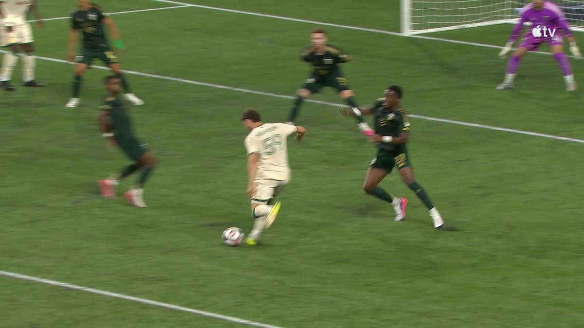 First the feint, then the finesse from Alexey Miranchuk! 💫 Atlanta United FC lead in Portland, 1-0.