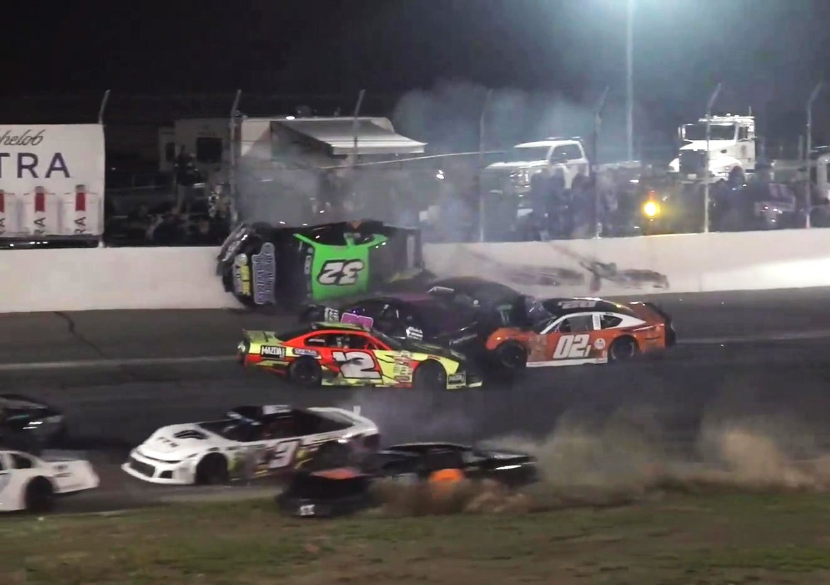 🚨 All drivers okay after a MASSIVE CARSTourWest crash at Wenatchee! #CARSTourWest | September 19 | Live on FloRacing 📺