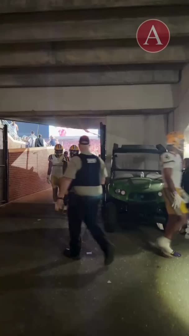 Lane Kiffin and LSU head back to the locker room after falling just short of a comeback against Kiffin's former team, Ole Miss, in Oxford.