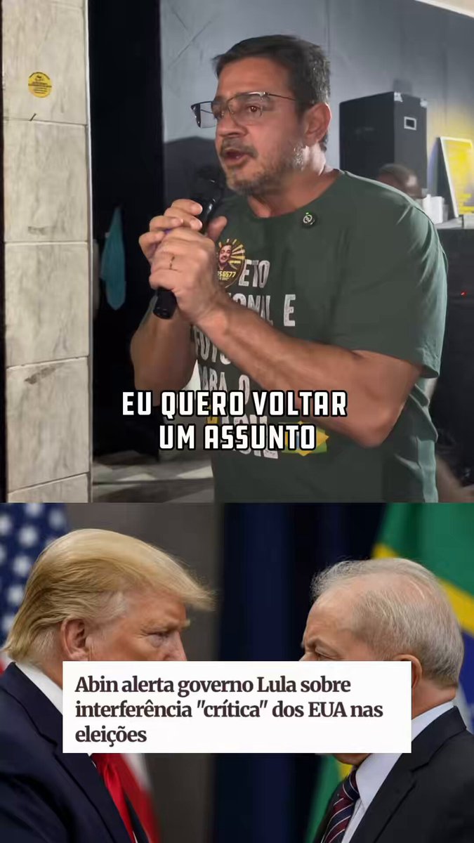 Sobre o alerta da Abin e a interferência de Trump nas nossas eleições.