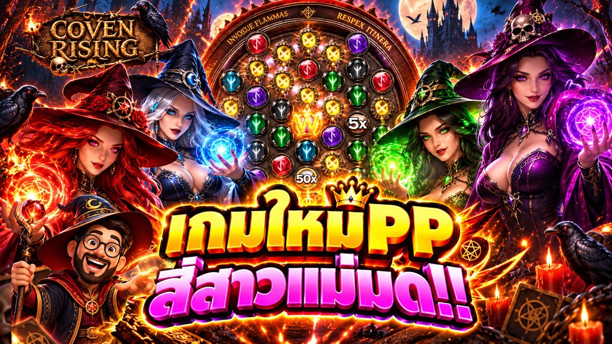 เกมใหม่PP สี่สาวแม่มด ลุยยย !!! Coven Rising - pragmatic play ⌛️ เช็คช่องจริงทั้งหมดเฮียริช : #เฮียริชสวิตเซอร์แลนด์