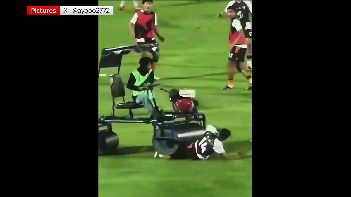 Here's a moment that will shock you, as it did with Anna Jones and Kamali Melbourne... Jacquie Beltrao shows a clip of former England player Andros Townsend being run over by a roller ahead of a match in Thailand. Fortunately, the 35-year-old avoided any serious injury.