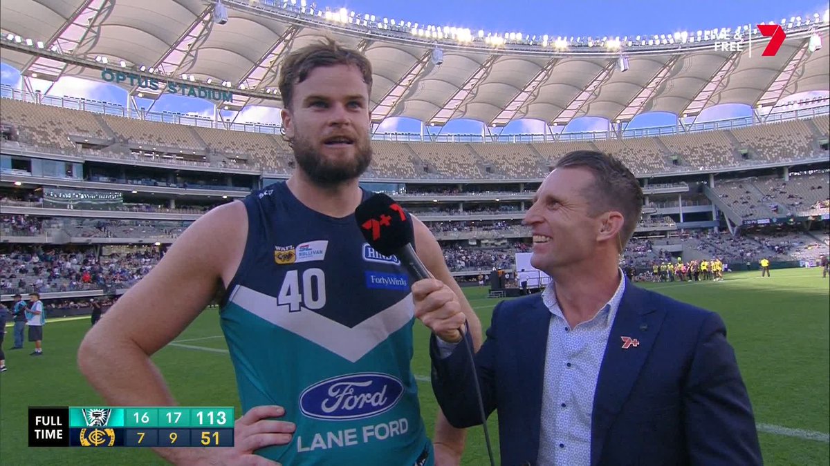 "We're off the piss. We'll bus down, we'll celebrate and then we gotta bus back [and] get ready for main training on Wednesday." 🗣️ Sean Darcy on Peel Thunder's premiership celebrations with Fremantle playing in the AFL Grand Final next week
