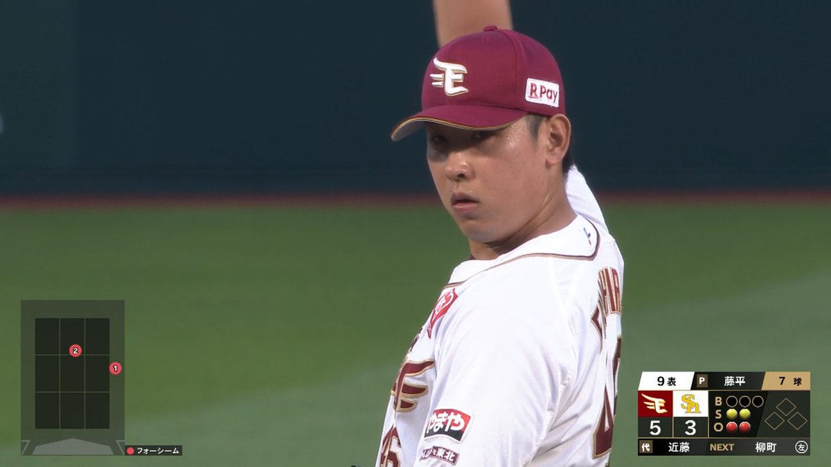 安定感抜群のクローザー🤩 #藤平尚真 この日も0に抑えて10試合連続無失点📝 最後は代打 #近藤健介 を3球三振に仕留めた🙌🙌 #RakutenEagles #ベースボールLIVE で配信中[初月無料]
