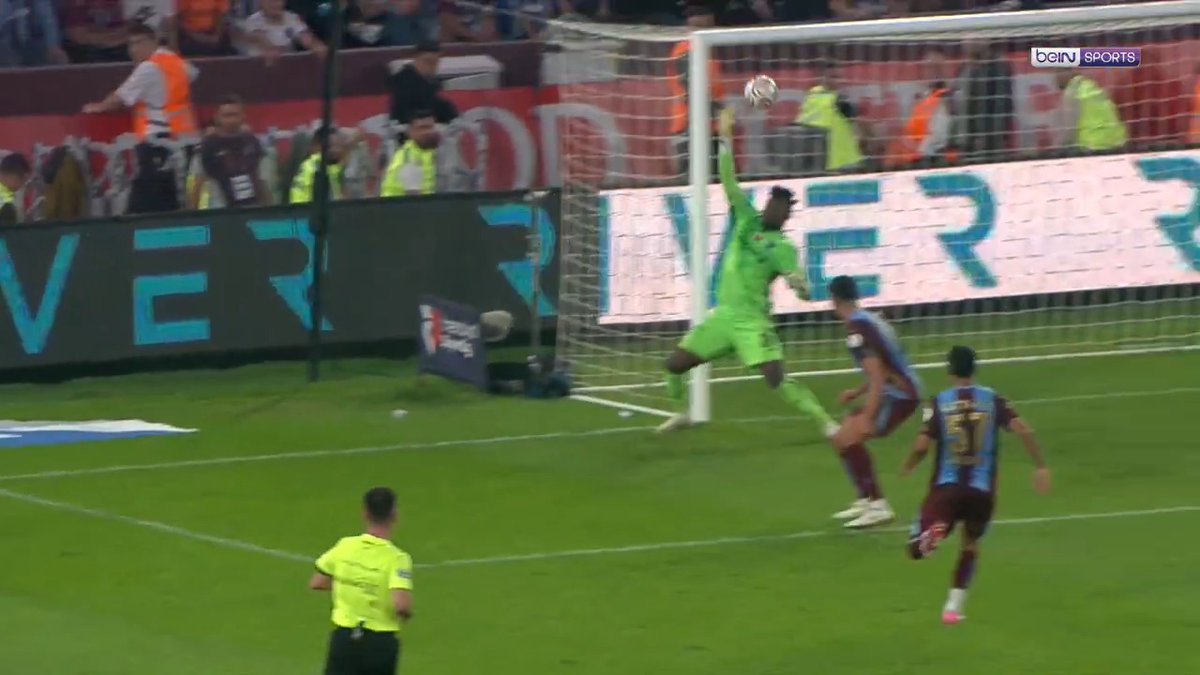 🧤 Dev mücadelede kalesini gole kapatan Andre Onana, Ismail Jakobs'un vuruşunda gole izin vermiyor! #TSvGS #beINSPORTS