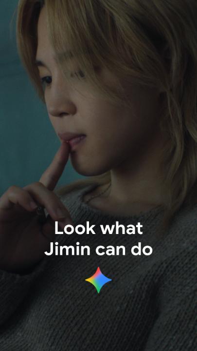 الحب وراء كل كلمة🫰 شاهدوا كيف يستعين Jimin بـ Gemini ليتواصل مع جمهوره بلغات مختلفة. #LookWhatYouCanDo #BTS
