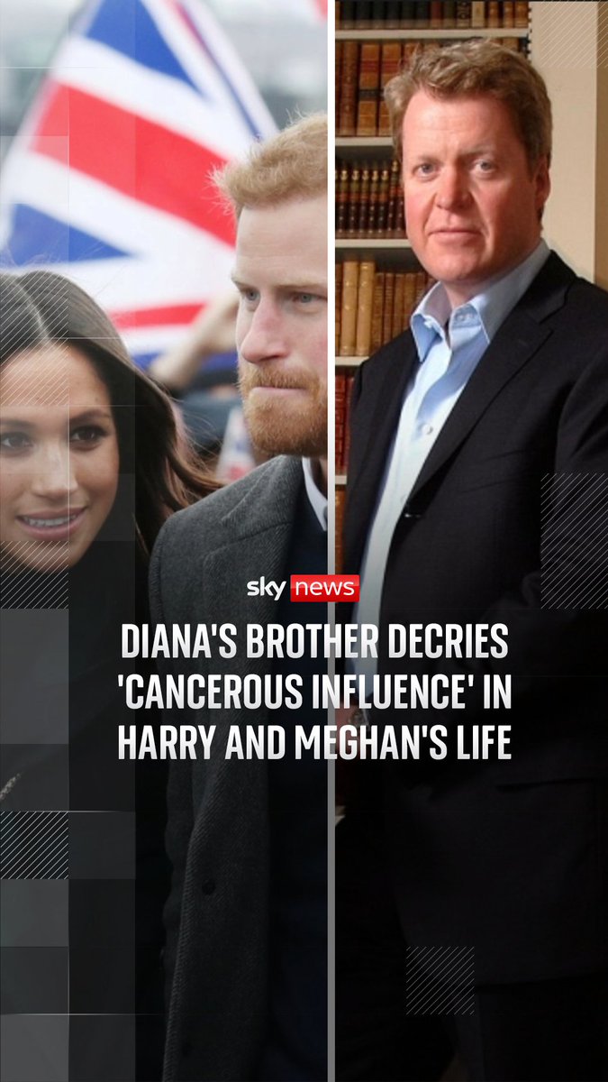 Earl Spencer says the media's treatment of Prince Harry and Meghan 'echoes' that of Diana. Royal commentator Jennie Bond tells Sky's Matt Barbet that the comments from Diana's brother are 'damaging' for the royal family. 🔗