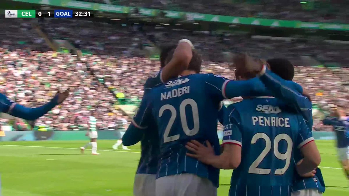Ryan Naderi pounces on the rebound to put Rangers ahead of Celtic 👏 Watch Celtic vs. Rangers on Paramount+ and CBS Sports Golazo Network 📺