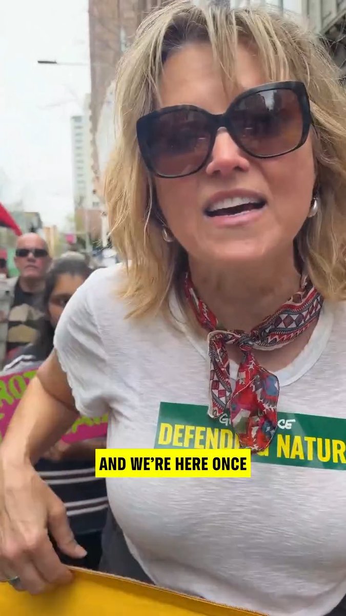 .Greenpeace Aotearoa on the front lines of the MASSIVE march for nature in Tāmaki Makaurau today with a message for the Government! More than 35 THOUSAND of us marched through the streets of Auckland today to demand that the Government keep its hands OFF conservation land.
