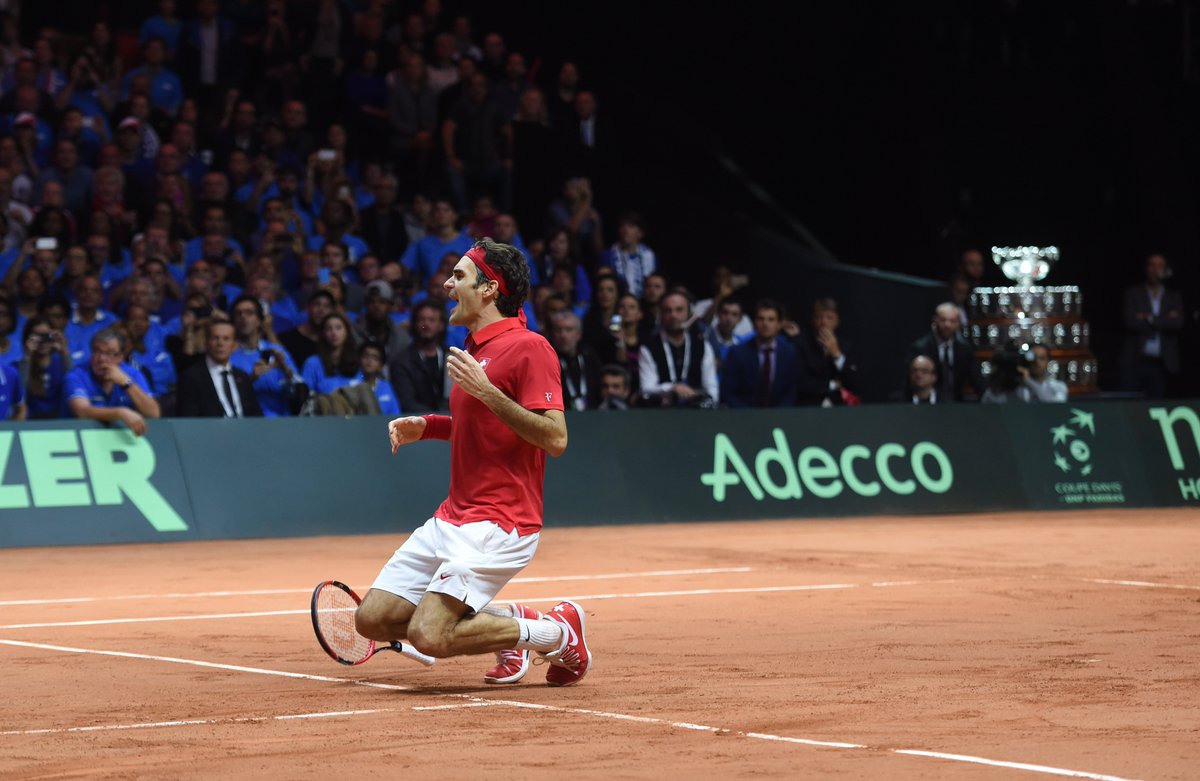 Federer campeón de la Copa Davis. En 2014, en Francia, selló una de las deudas de sus vitrinas.