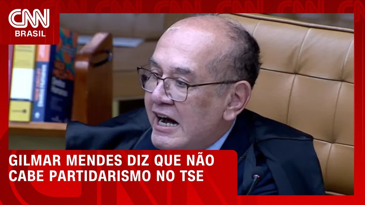 Gilmar Mendes diz que não cabe partidarismo no TSE; assista #CNNAgora