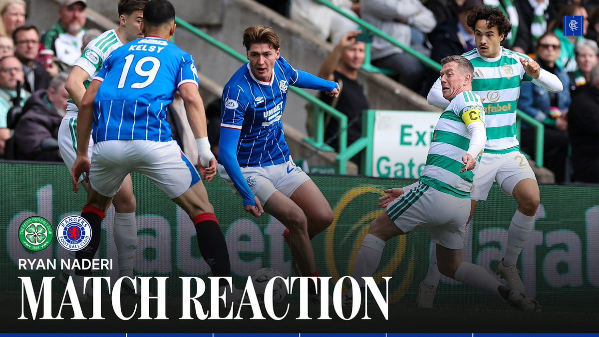 💭 “It was a wonderful team performance." 🎙️ Ryan Naderi spoke to RangersTV following today’s Old Firm victory at Parkhead.
