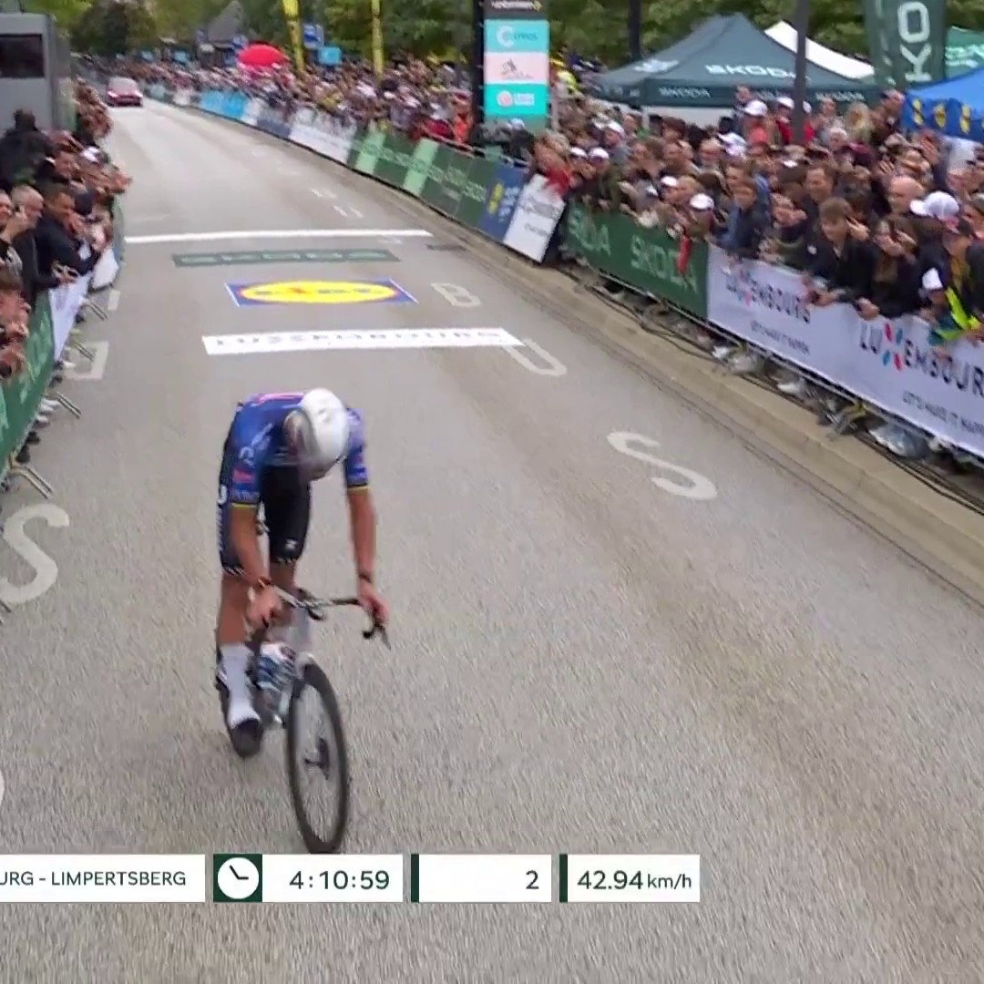 ๐คฏ QUEL NUMรRO DE VAN DER POEL ! Le Nรฉerlandais remporte la derniรจre รฉtape du Tour du Luxembourg au terme d'une รฉchappรฉe solitaire de... 175 km ! #LesRP