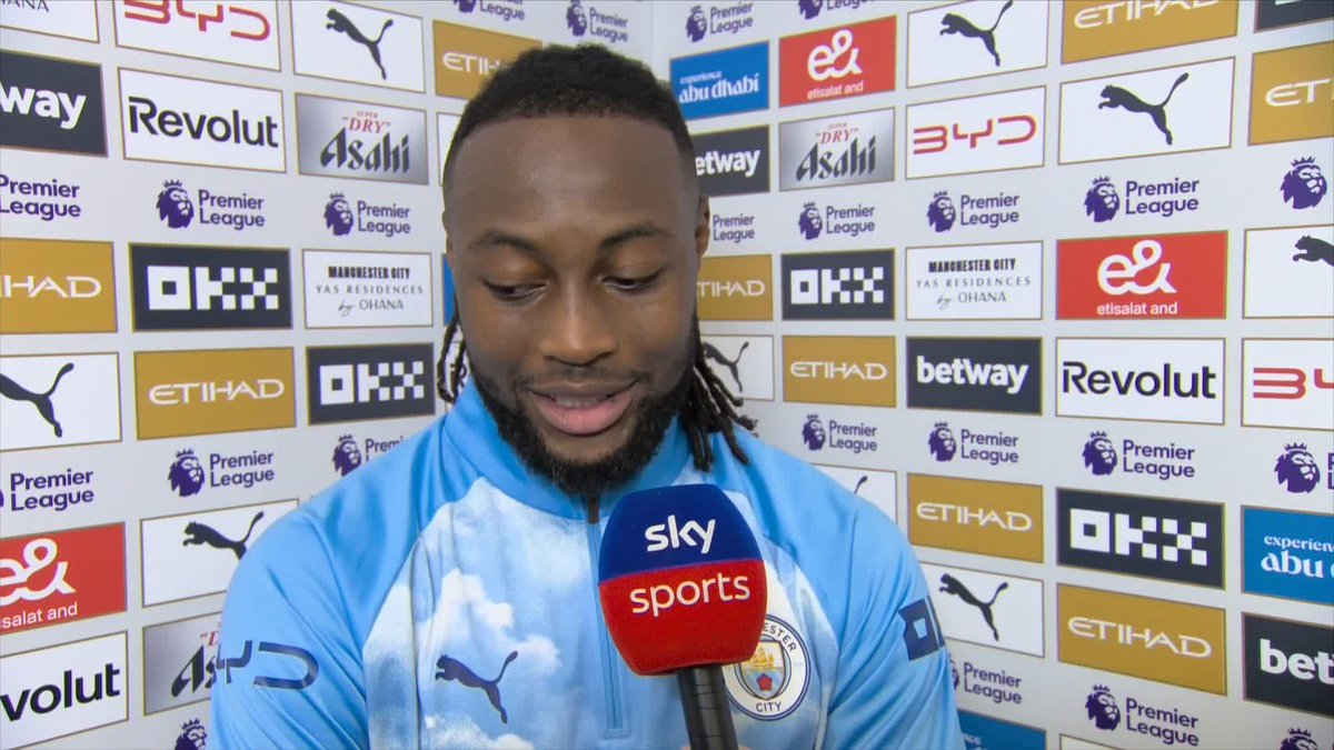 "We're building a nice culture as well" Antoine Semenyo speaking after Manchester City's win over Sunderland 🔥