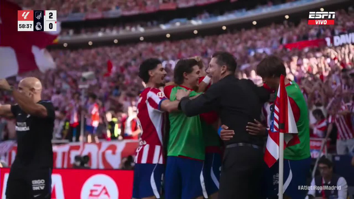 🤯🇦🇷 GRAN ASISTENCIA DE GIULIANO SIMEONE Y ATLÉTICO GANA EL CLÁSICO 2-0.