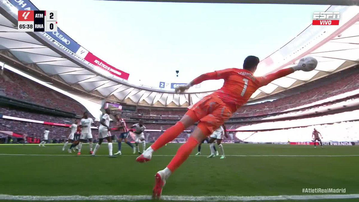 INCREÍBLE DOBLE SALVADA DEL REAL MADRID: COURTOIS AL CUTI Y RÜDIGER A JULIÁN EN LA LÍNEA. ERA EL 3-0 DEL ATLÉTICO. ‼️😳