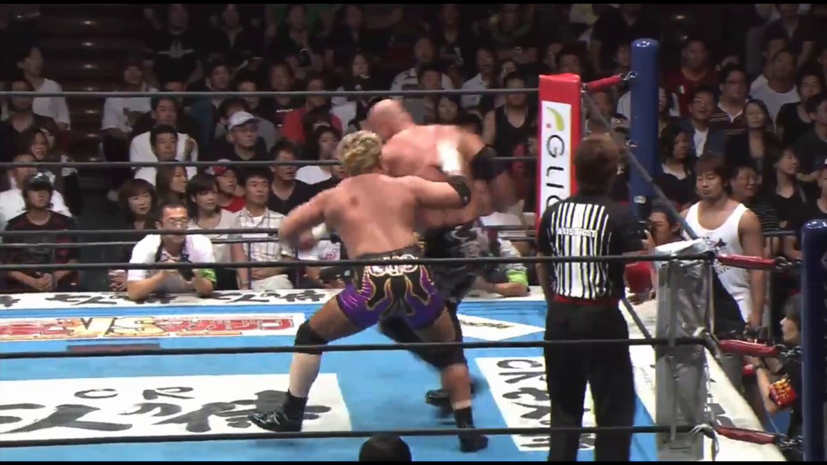 It's Monday, September 21 in Japan! #OnThisDay in 2008, Togi Makabe and Keiji Muto engaged in a violent and bloody fight for the IWGP Heavyweight Championship. Relive history with NJPW WORLD! #njpw