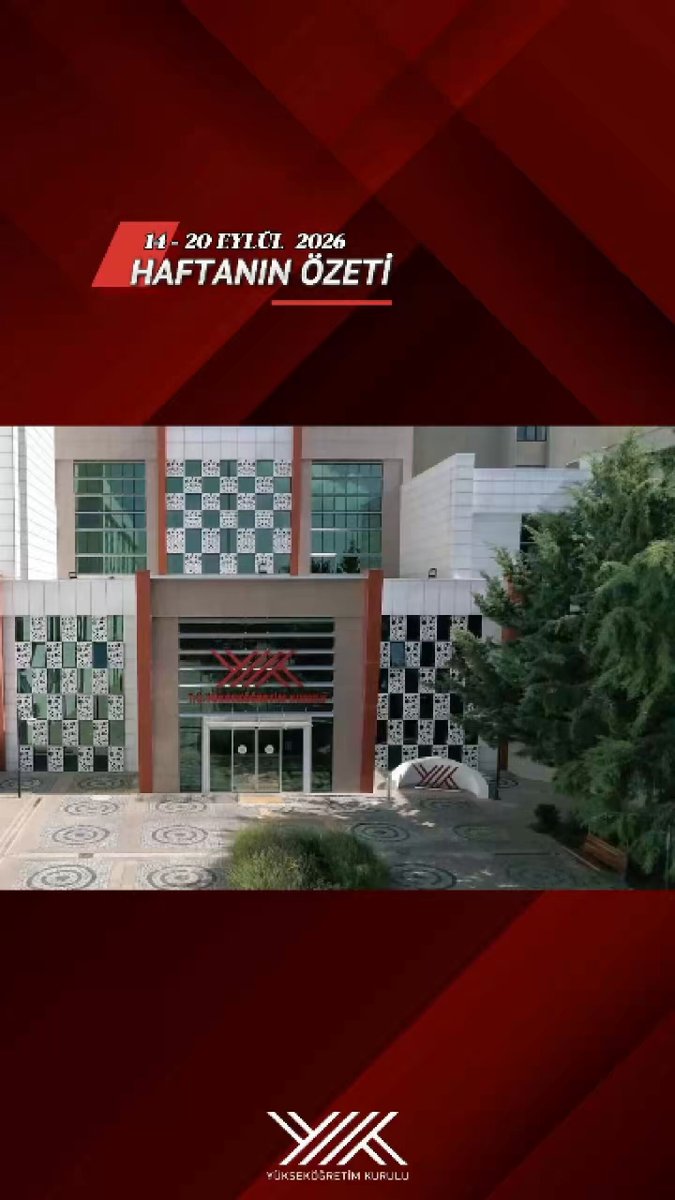 Yükseköğretim Kurulu Haftanın Özeti (14 - 20 Eylül 2026)