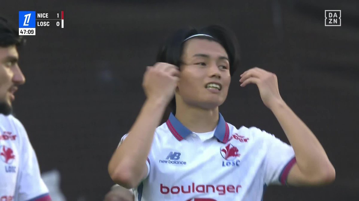 上田綺世の強烈なヘディング🇯🇵🔥🔥 ゴールを捉えるも再びGKに阻まれる 🎥DAZN Japan