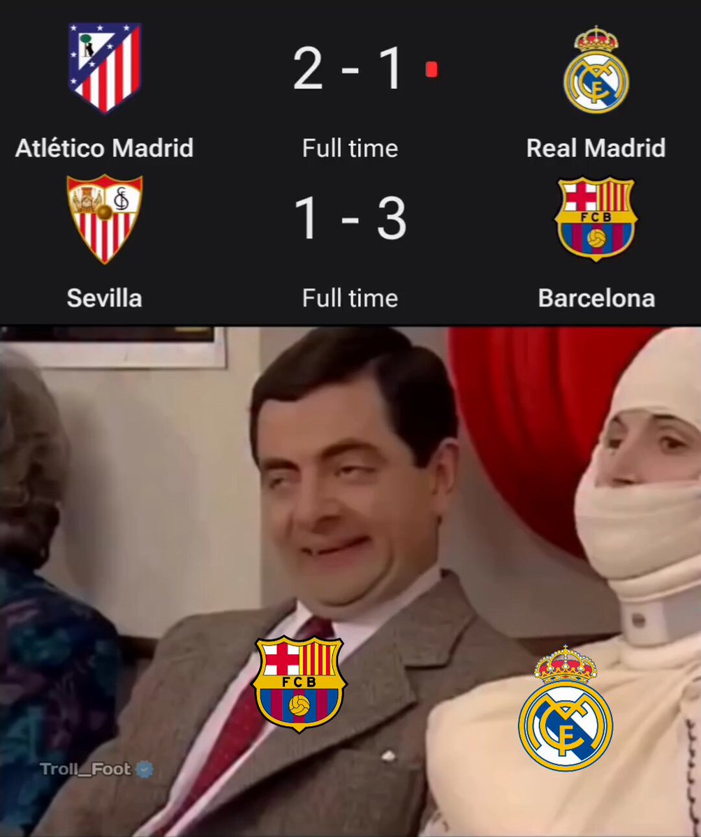 Barcelona fans after Real Madrid lost against Atlético Madrid